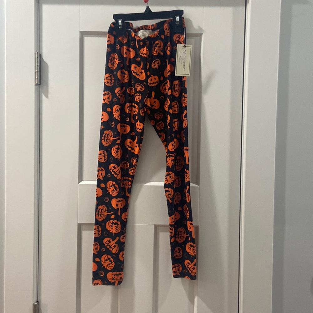 Halloween girls leggings Jack o lanterns pumpkins NWT medium 10/12
